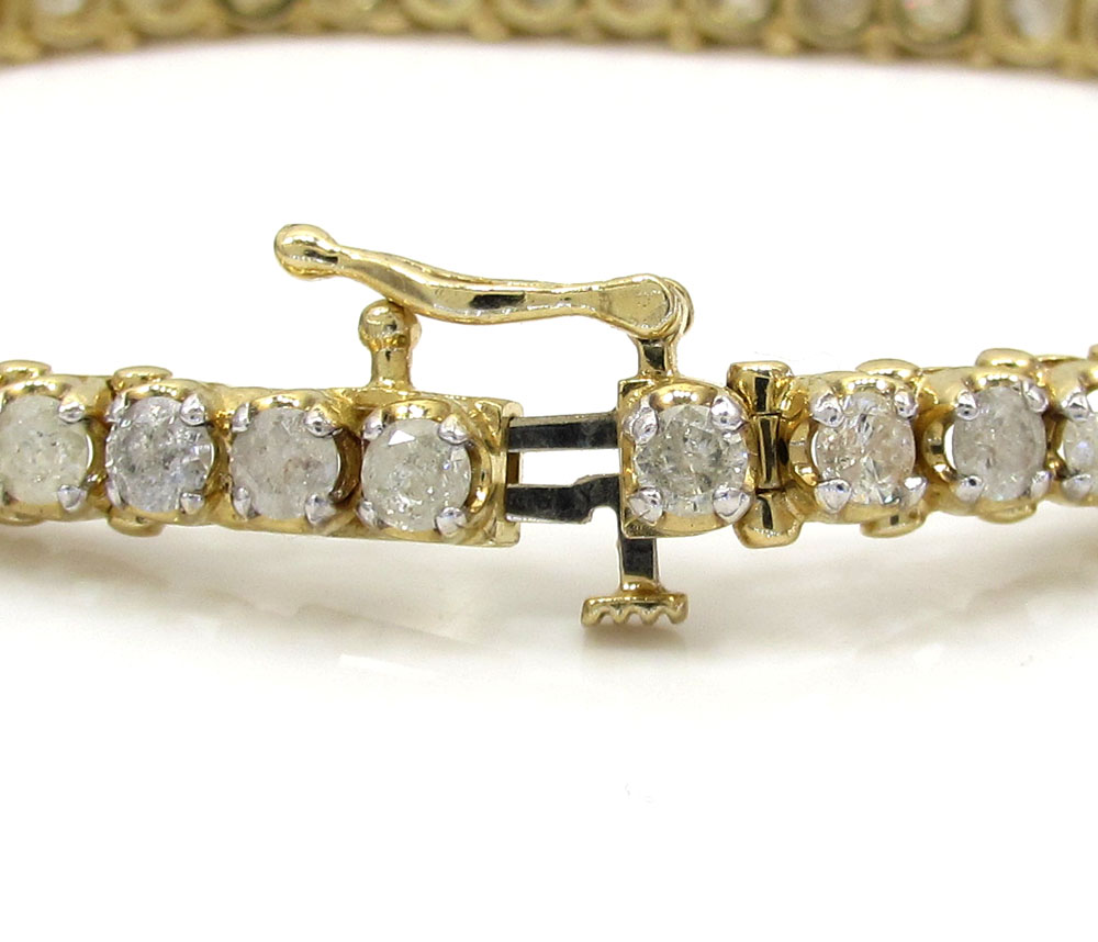 Ladies 14k yellow or white gold tennis bracelet 7 inch 5mm 2.35ct - Image 5