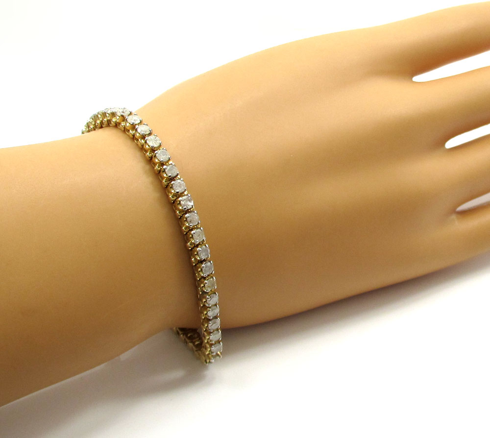 Ladies 14k yellow or white gold tennis bracelet 7 inch 5mm 2.35ct - Image 7