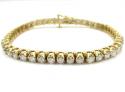 Ladies 14k yellow or white gold tennis bracelet 7 inch 5mm 2.35ct