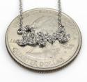 14k white gold diamond love pendant chain 16 inch 0.13ct