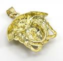 10k two tone gold small medusa head pendant  