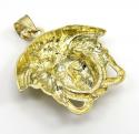 10k two tone gold small medusa head pendant