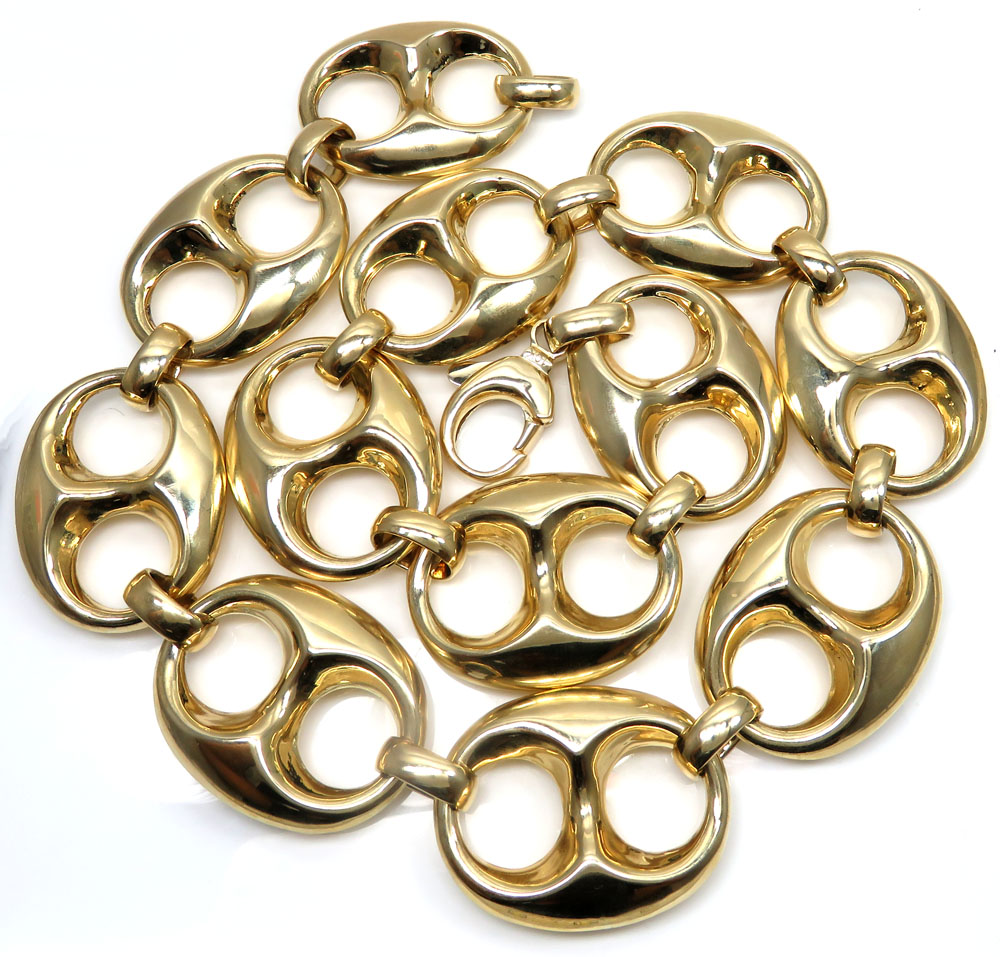 10k yellow gold xxl gucci puff chain 30 inches 45mm - Image 2