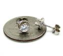 Ladies 18k white gold flower diamond stud earrings 0.50ct
