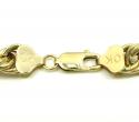 Mens 10k yellow gold solid diamond cut rope bracelet 8.75