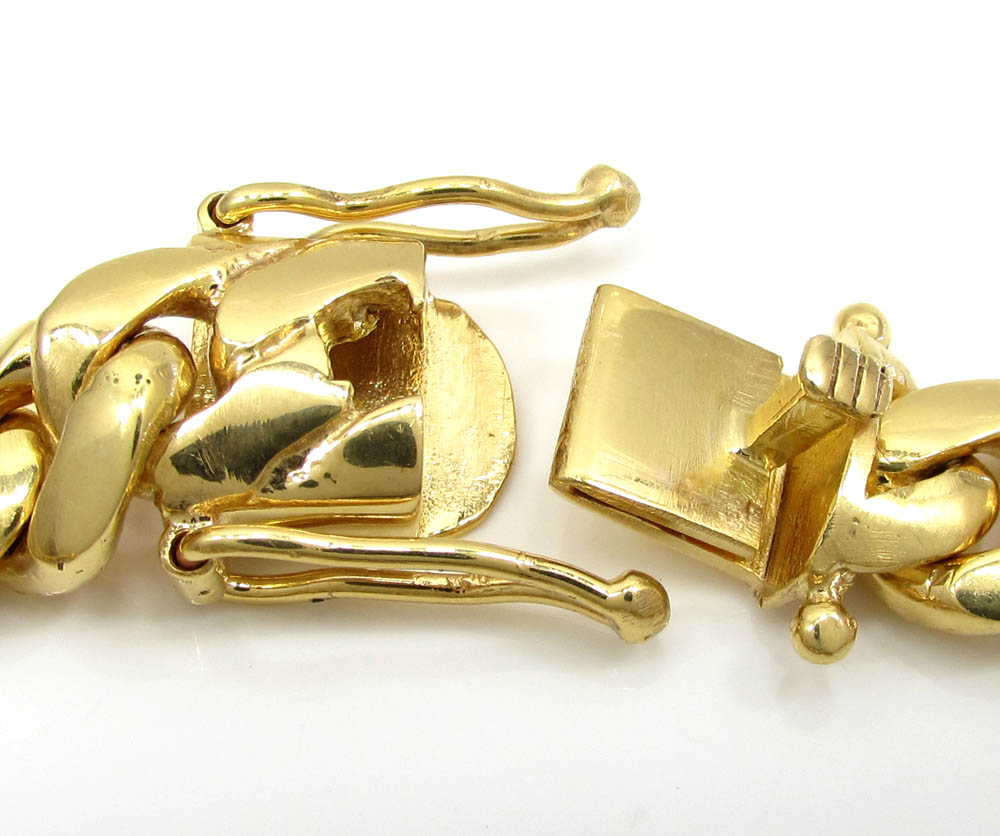 10k yellow gold thick miami bracelet 8.50 inch 11.20mm - Image 4