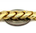 10k yellow gold thick miami bracelet 8.50 inch 11.20mm