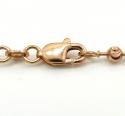 14k solid rose gold moon cut bead chain 16-30 inch 3mm