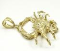 10k yellow gold zodiac cancer crab pendant