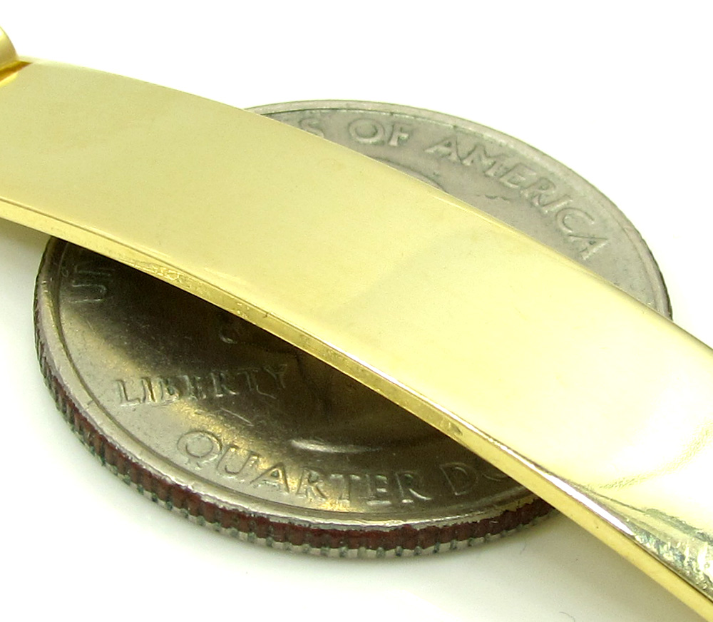 10k yellow gold miami id bracelet 8.50 inch 8mm 