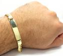 10k yellow gold miami id bracelet 8.50 inch 8mm 