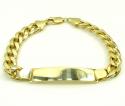  10k yellow gold miami id bracelet 8.50 inch 9.20mm 