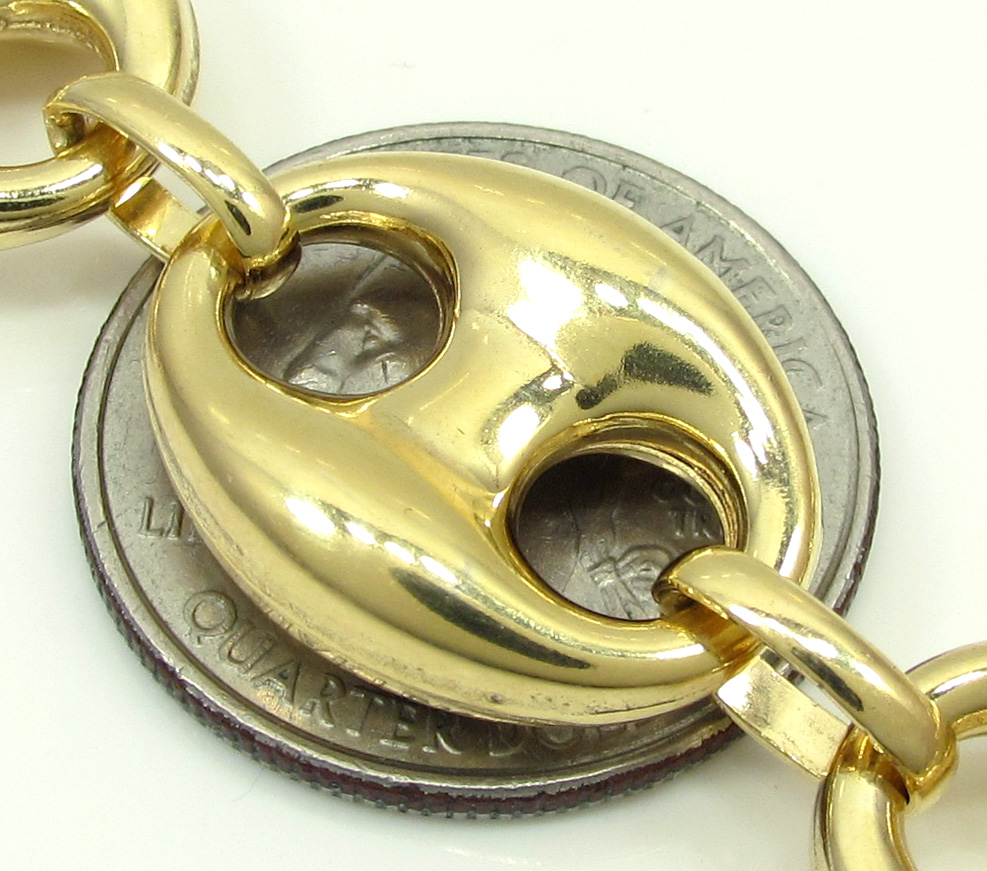 10k yellow gold gucci link chain 26-32 inch 16.50mm 