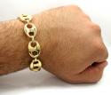  10k yellow gold gucci link bracelet 9.50 inch 16.50mm 