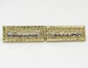 10k yellow gold two tone jesus apostles last supper earrings