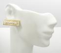 10k yellow gold two tone jesus apostles last supper earrings