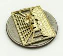 10k yellow gold two tone jesus apostles last supper cage earrings
