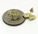 10k yellow gold diamond cut small nugget earrings