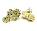 10k yellow gold diamond cut medium nugget earrings