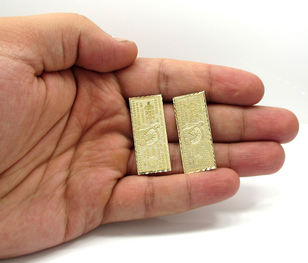 Buy 10k Yellow Gold Large One Million Dollar Earrings Online at SO ICY