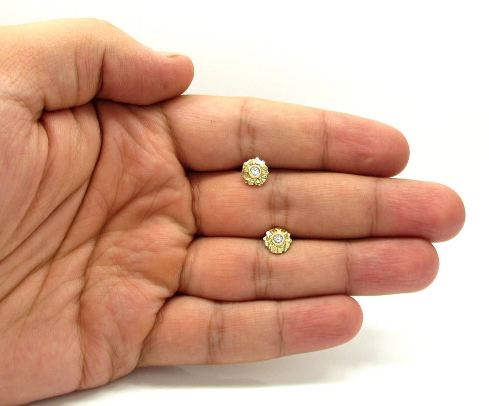 round nugget earrings
