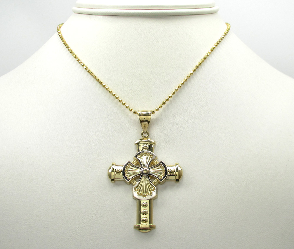 10k yellow gold medieval cross - Image 5