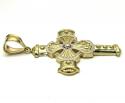 10k yellow gold medieval cross