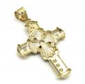 10k yellow gold medieval cross