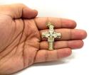 10k yellow gold medieval cross