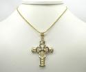 10k yellow gold medieval cross