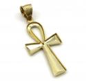 10k yellow gold ankh medium cross
