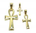 10k yellow gold ankh medium cross
