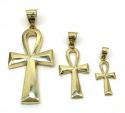 10k yellow gold ankh medium cross