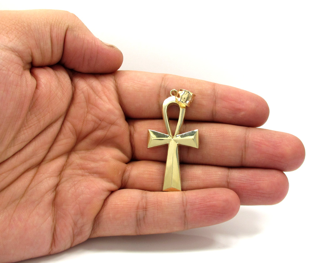 10k yellow gold ankh large cross - Image 4