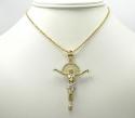 10k yellow gold hanging jesus large cross