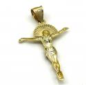 10k yellow gold hanging jesus medium cross