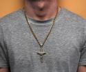 10k yellow gold cz medium jesus cross