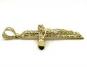 10k yellow gold cz large jesus cross