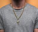 10k yellow gold cz large jesus cross