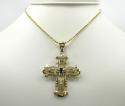 10k yellow gold fancy medieval cross