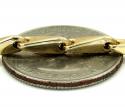 14k yellow gold hollow bullet link chain 26 inch 3.7mm