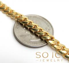 14k yellow gold solid miami link chain 18-26