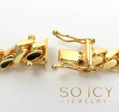14k yellow gold solid miami link chain 18-26