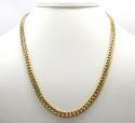 14k yellow gold solid miami link chain 18-26