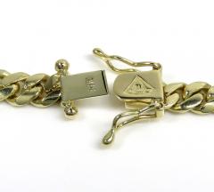 14k yellow gold solid miami link chain 18-30