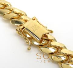 14k yellow gold solid miami link chain 18-32 inch 8.5mm