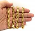 14k yellow gold solid miami link chain 18-32 inch 8.5mm