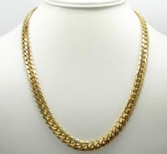 14k yellow gold solid miami link chain 18-32 inch 8.5mm