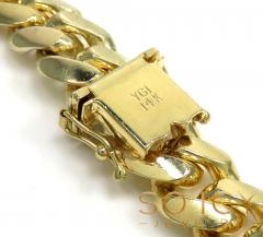 14k yellow gold solid miami link chain 20-32 inch 10.20mm