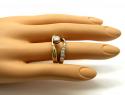Baraka 18k two tone gold diamond band 0.38ct